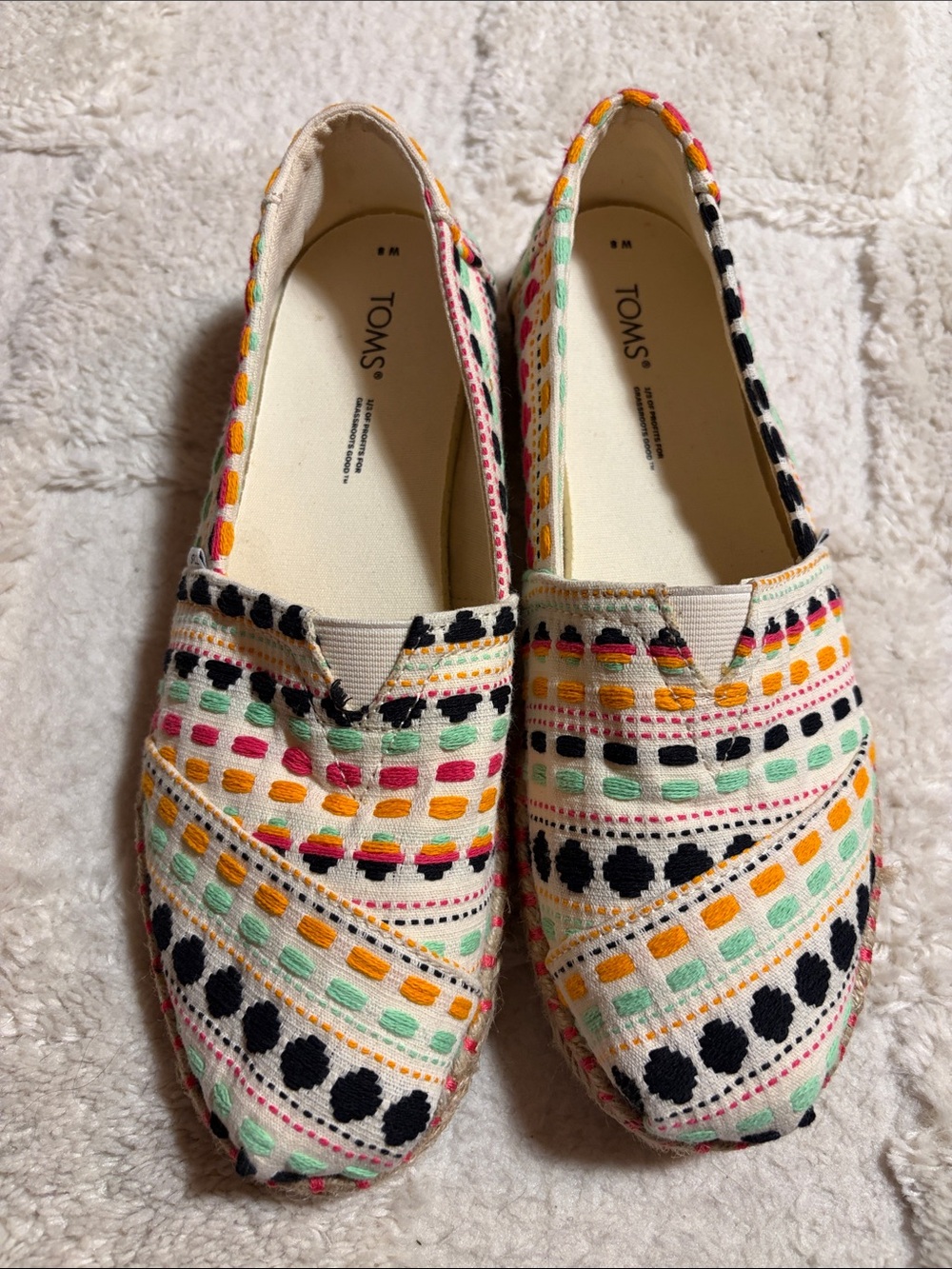 TOMS
Women's Classic Alpargata Rope Global Print Espadrille Flats